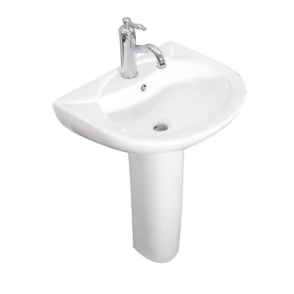 Barclay Banks  Basin Only with 1Faucet Hole, Overflow, White
