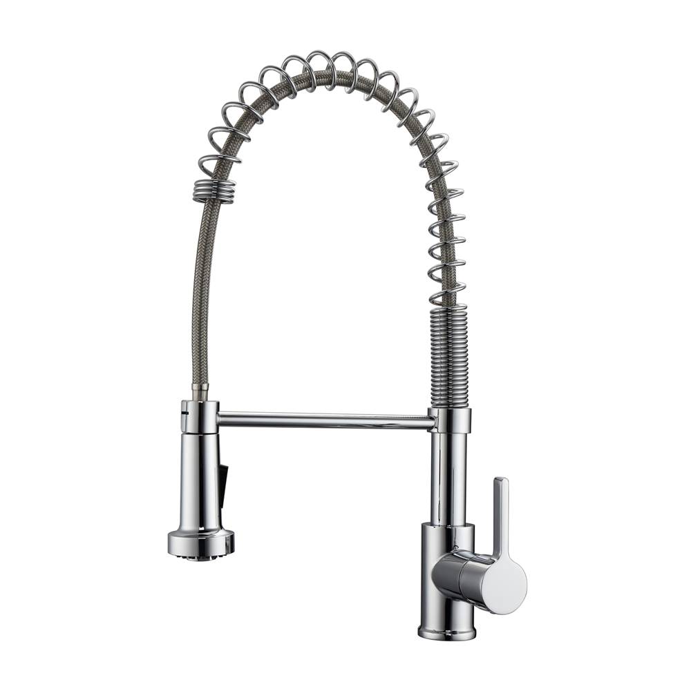 Barclay Niall Kitchen Faucet,Pull-outSpray, Metal Lever Handles,CP