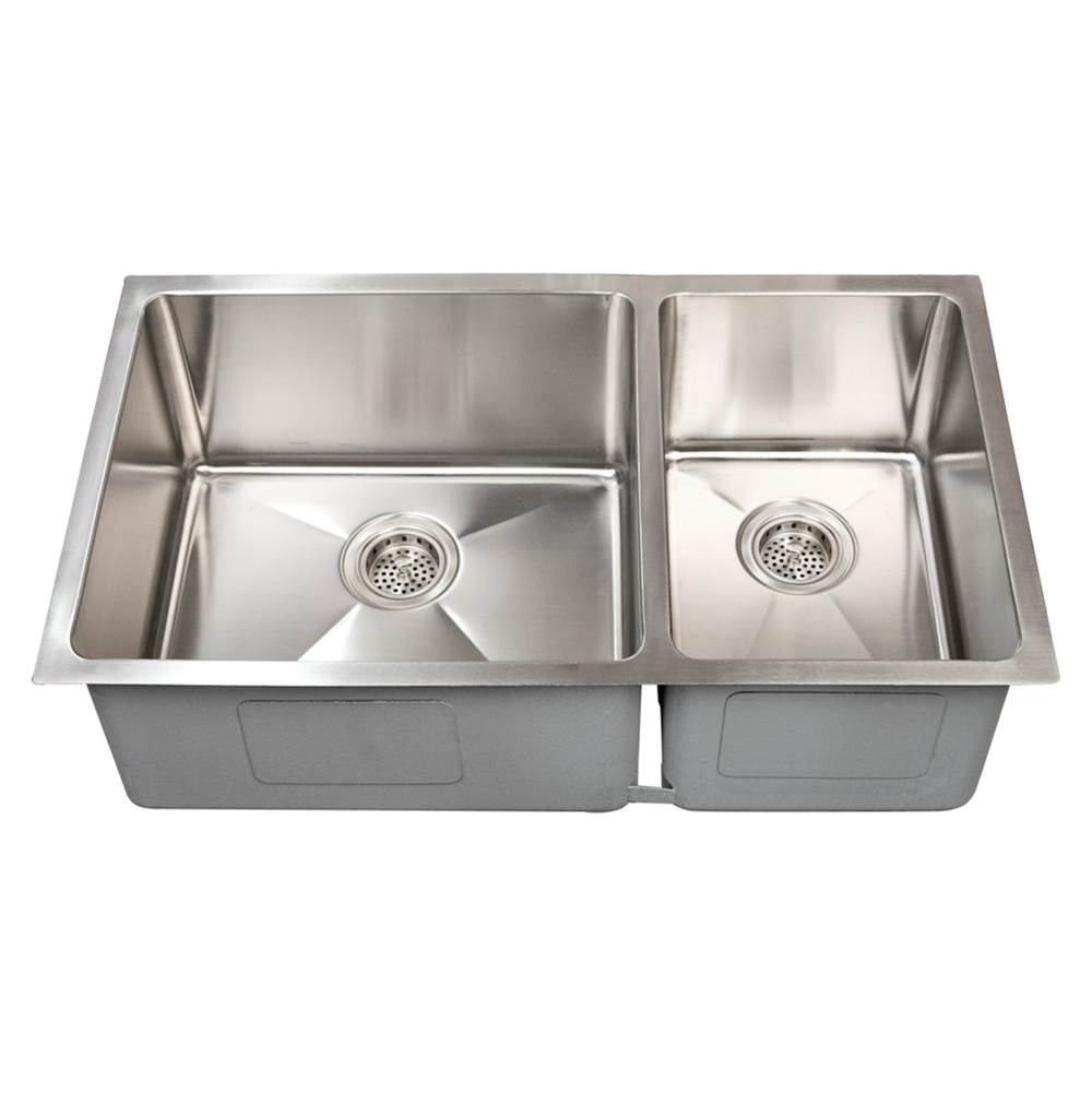 Barclay Guilio 32'' SS 60/40 OffsetDbl Bowl Undermount Sink