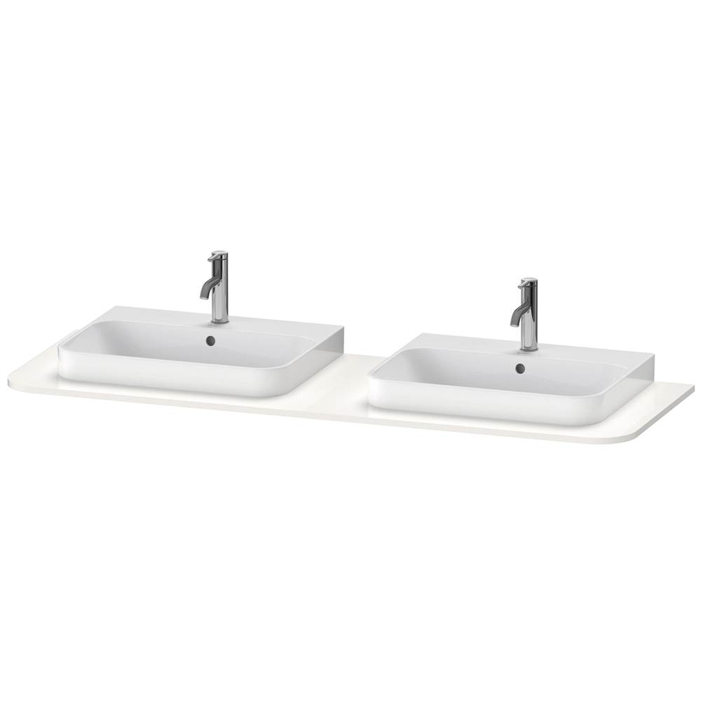Duravit Happy D.2 Plus Console with Two Sink Cut-Outs White