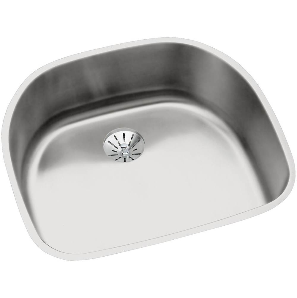 Elkay Lustertone Classic Stainless Steel 23-5/8'' x 21-1/4'' x 7-1/2'', Single Bowl Undermount Sink with Perfect Drain