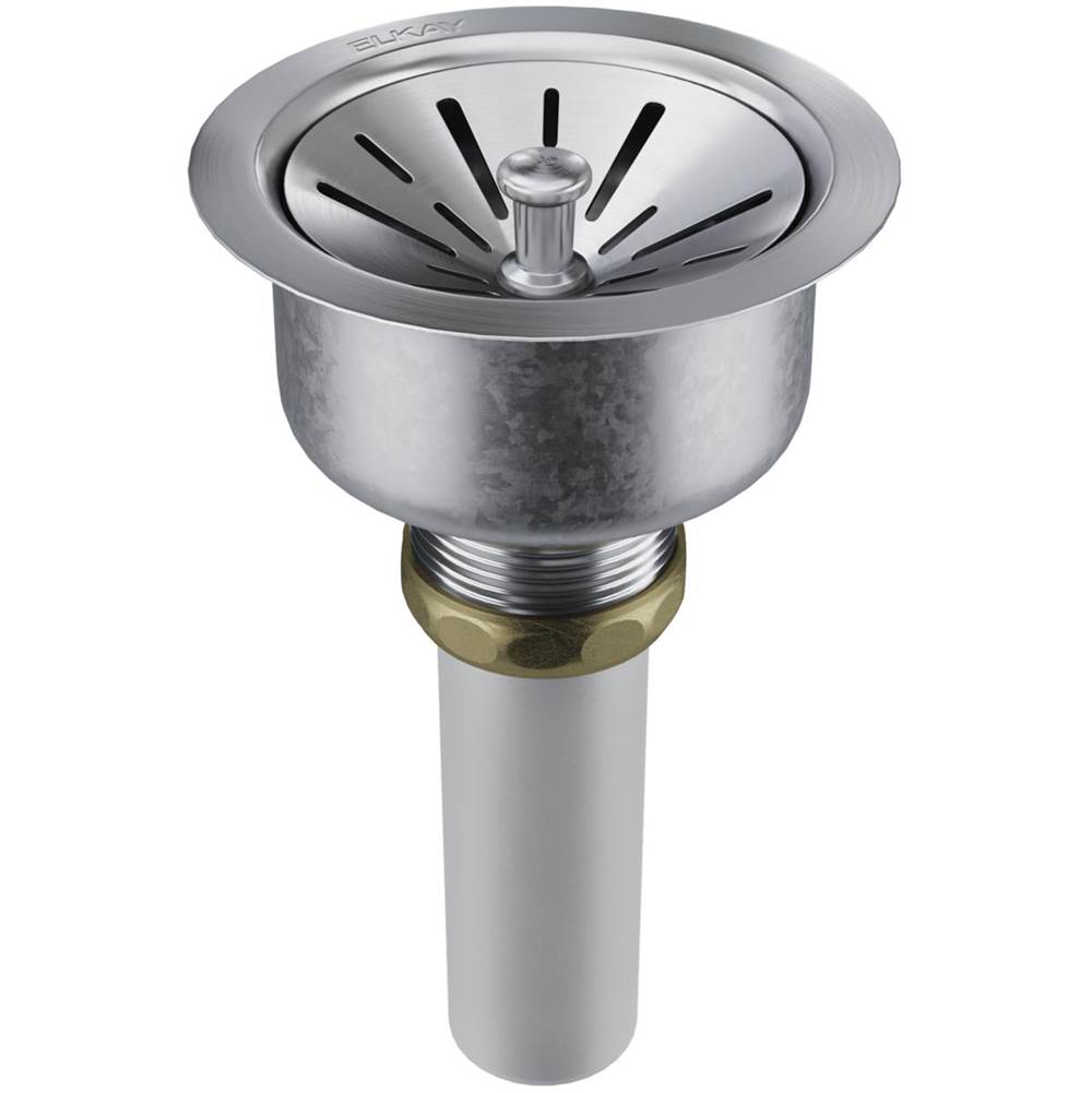 Elkay Perfect Drain Fitting Type 304 Stainless Steel Body, and Strainer Lustrous Steel