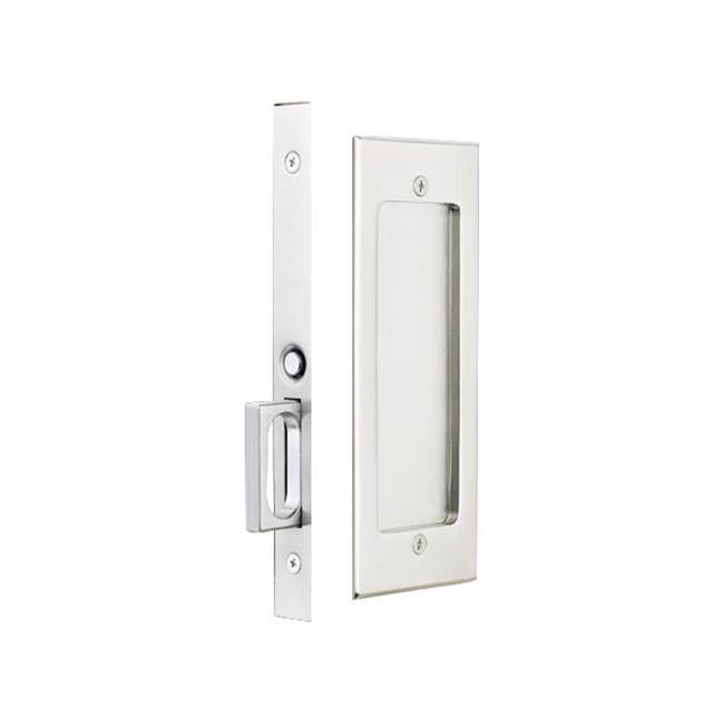 Emtek Dummy, Modern Rectangular Pocket Door Mortise Lock, US3 Lifetime