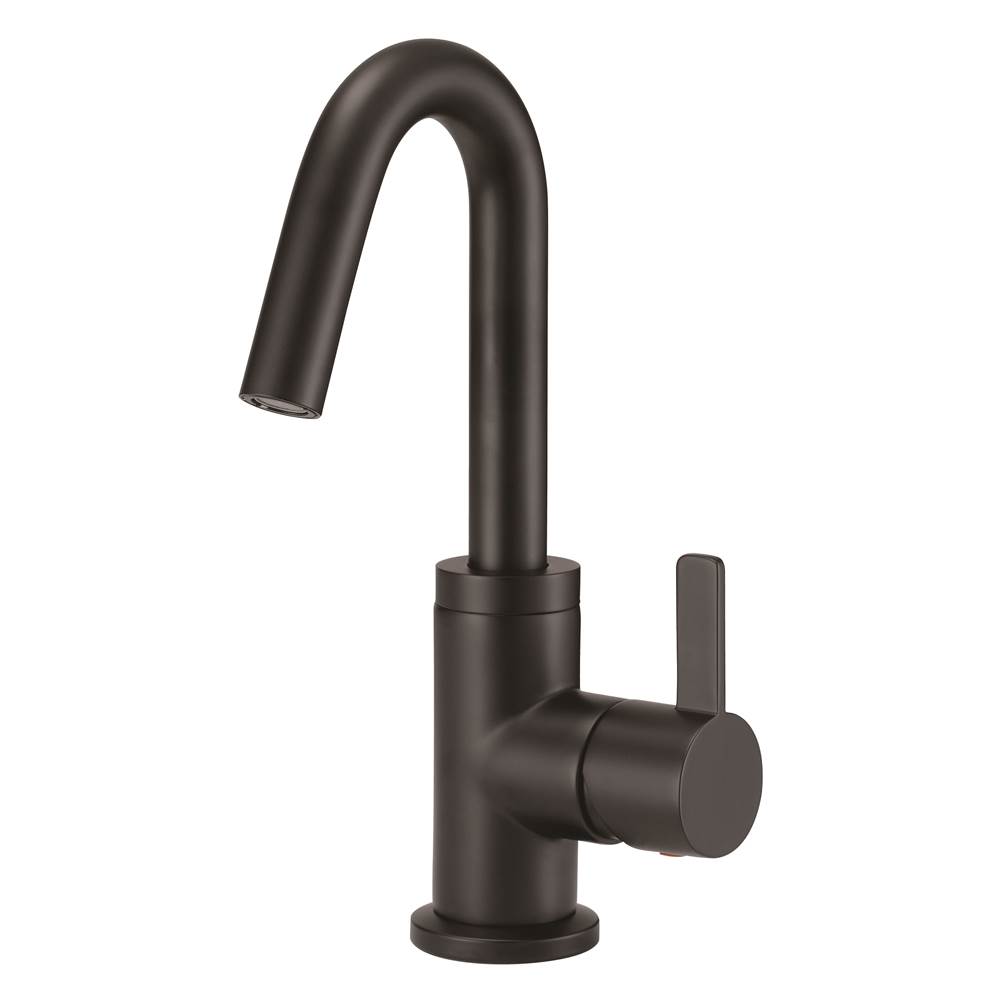 Gerber Plumbing Amalfi 1H Lavatory Faucet Single Hole Mount w/ 50/50 Touch Down Drain & Optional Deck Plate Included 1.2gpm Satin Black