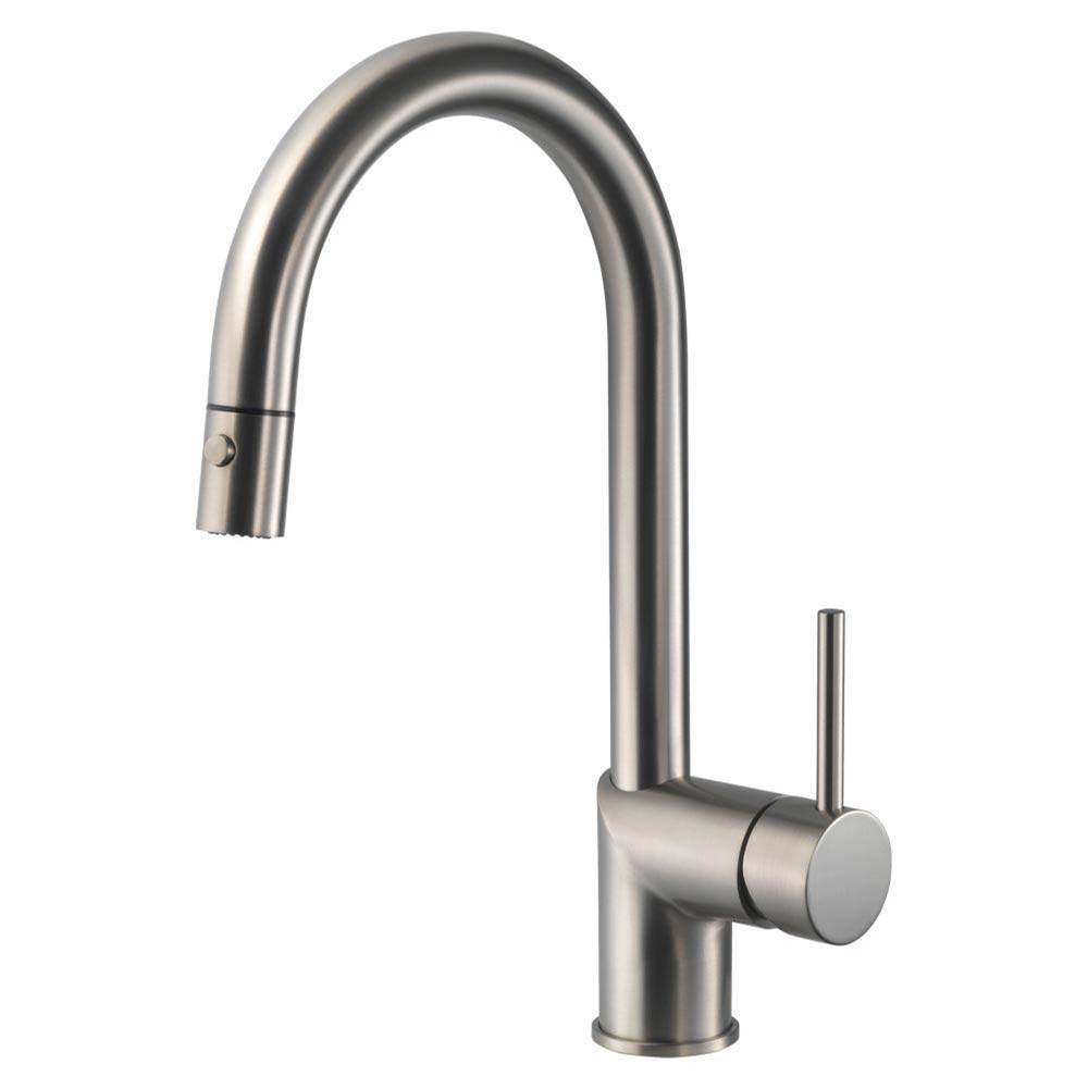 Hamat Dual Function Pull Down Kitchen Faucet in Brushed Nickel