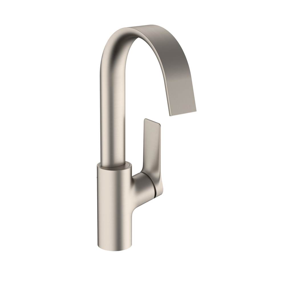 Hansgrohe Vivenis Single-hole Faucet 210 with Swivel Spout and Pop-Up Drain, 1.2 GPM in Brushed Nickel