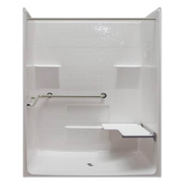 Hamilton Bathware Alcove AcrylX 34 x 63 x 78 Shower in White Granite G6334IBS Tile