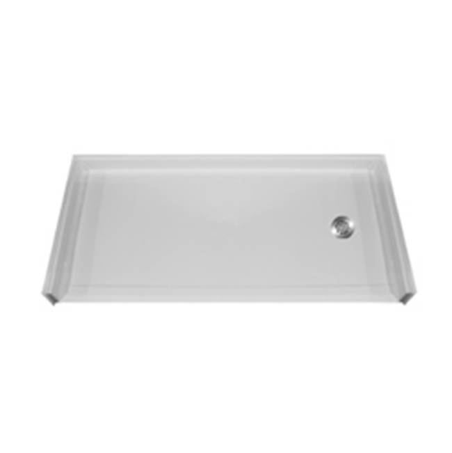 Hamilton Bathware AcrylX Shower Base in Bone MPB 6033 BF 1.0 L/R