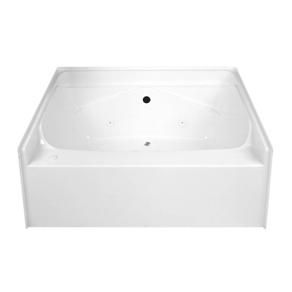 Hamilton Bathware Alcove AcrylX 59 x 41 x 24 Bath in Thunder Gray G6024TO