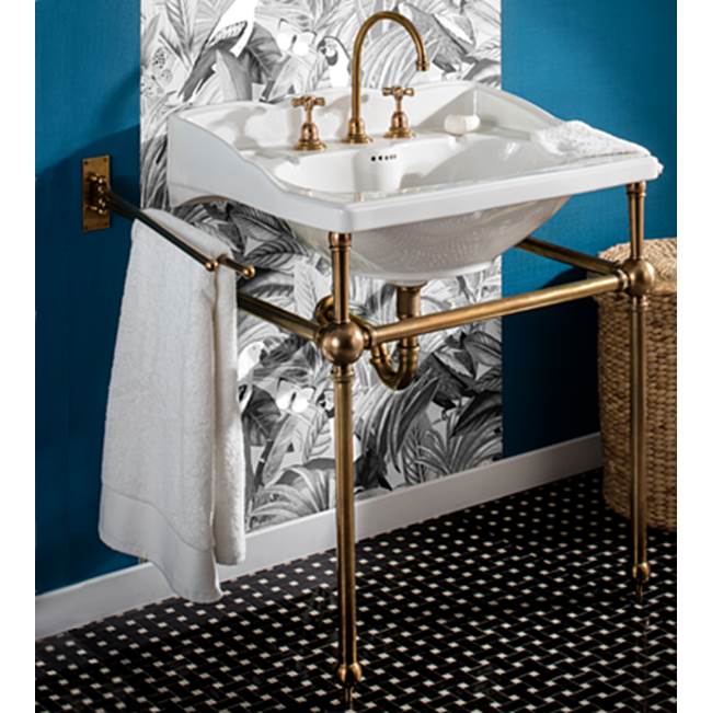 Herbeau ''Empire''/''Art Deco''  Metal Washstand Only in Polished Nickel