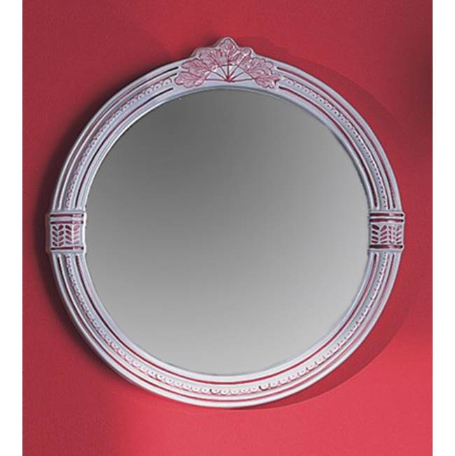 Herbeau ''Niche'' Round Mirror in Sceau Rose