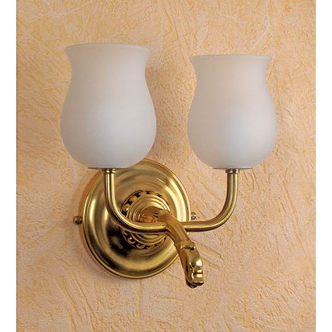 Herbeau ''Pompadour'' Double Wall Light in Old Gold