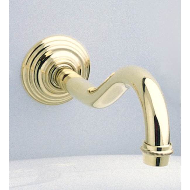 Herbeau ''Royale'' Wall Spout in Antique Lacquered Brass