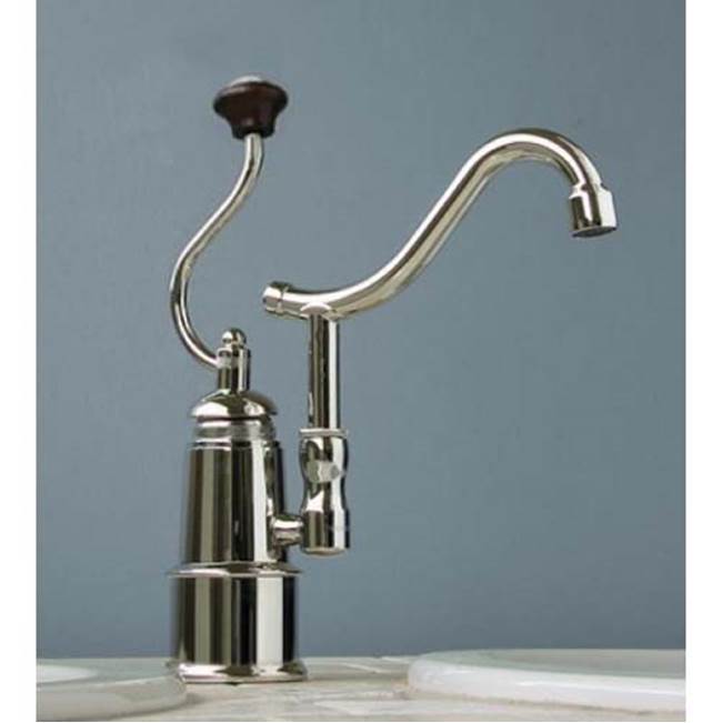 Herbeau ''De Dion'' Single Lever Mixer with Ceramic Disc Cartridge in White Handle, Antique Lacquered Copper