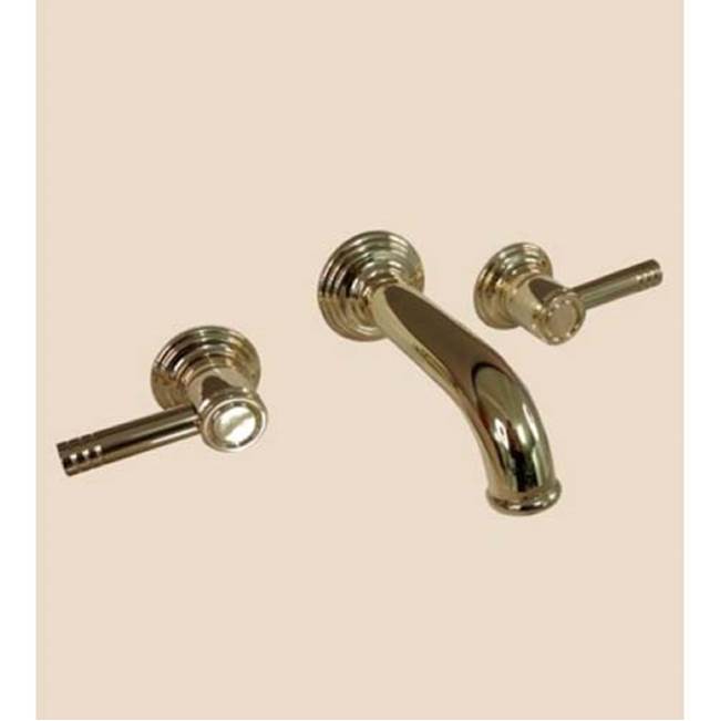 Herbeau ''Mel Lille'' 3-Hole Wall Mounted Kitchen Faucet in Lacquered Polished Copper