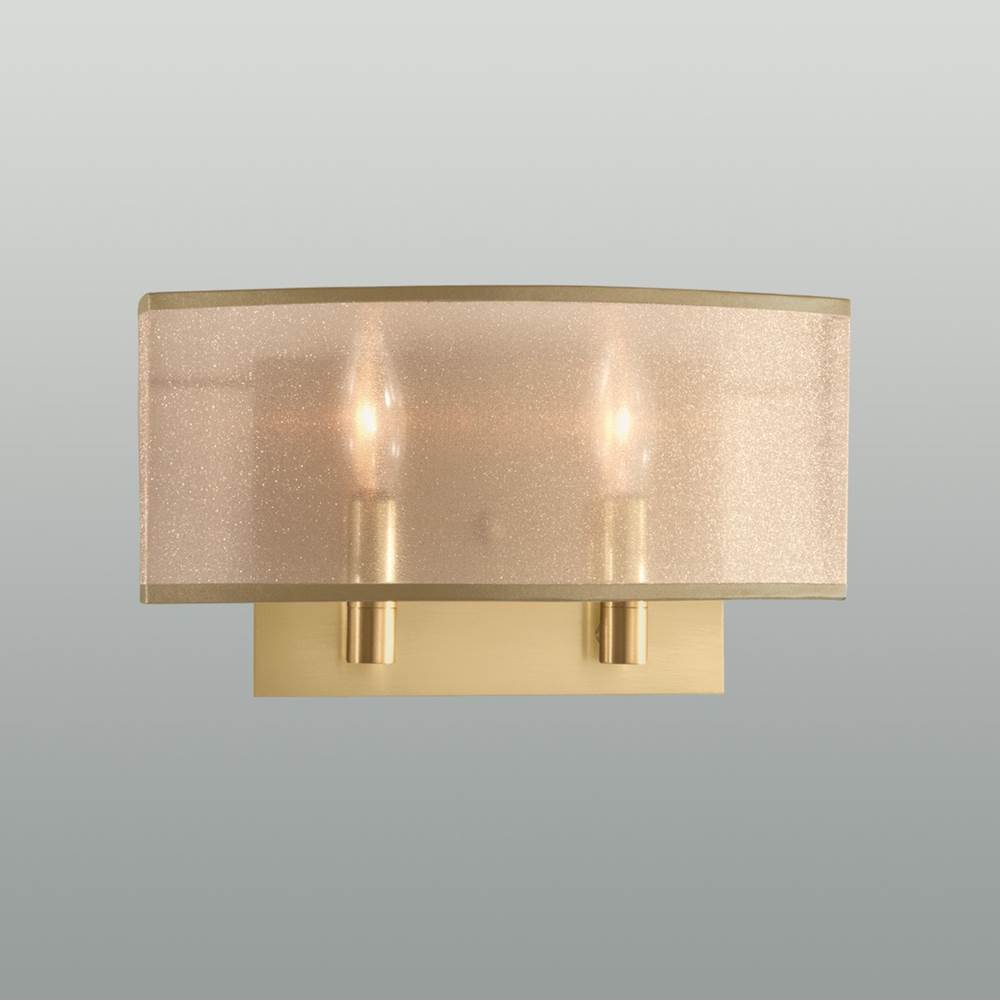 Ilex Ghost Double Sconce with Gold Organza
