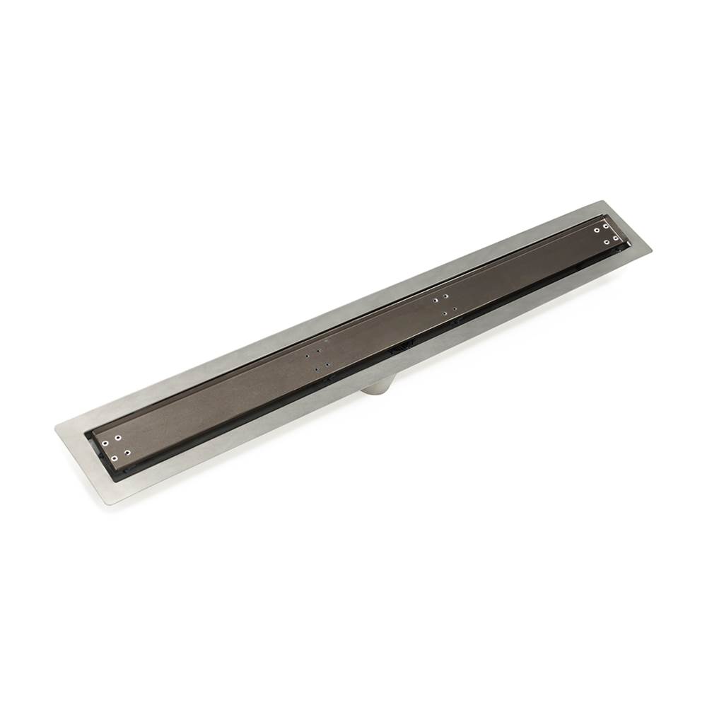 Infinity Drain 48'' FF Series Complete Kit with Tile Insert Frame in Oil Rubbed Bronze