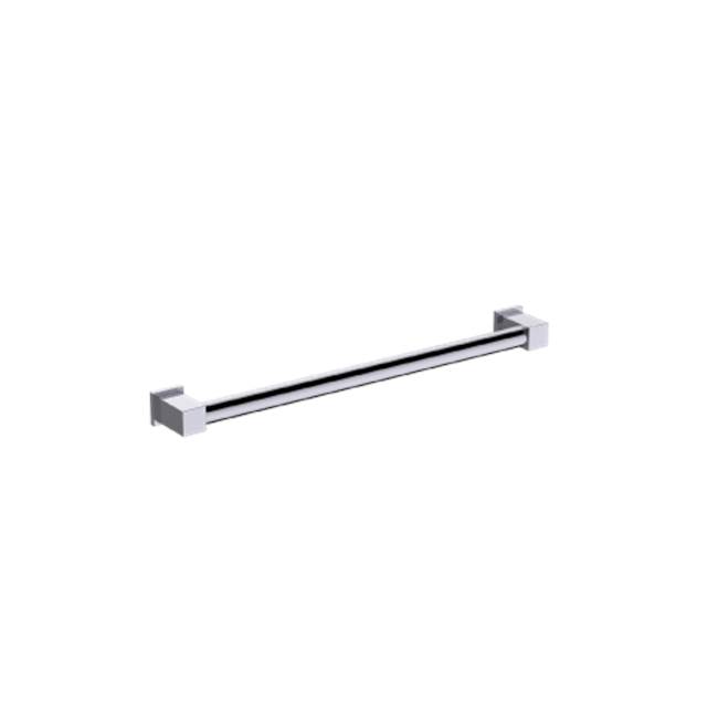 Kartners 9800 Series  12-inch Round Grab Bar with Square Ends-Unlacquered Brass