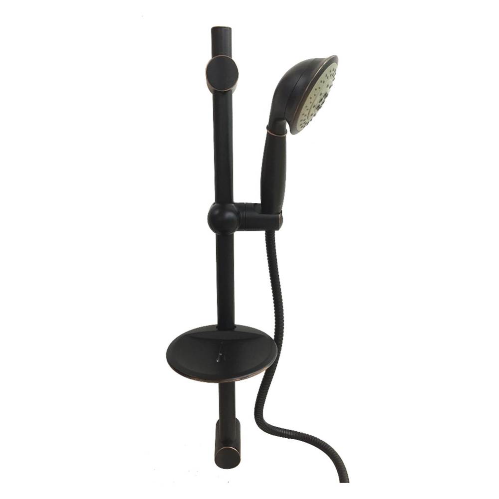 Kingston Brass Showerscape 5-Function Hand Shower with Slide Bar Kit, Naples Bronze