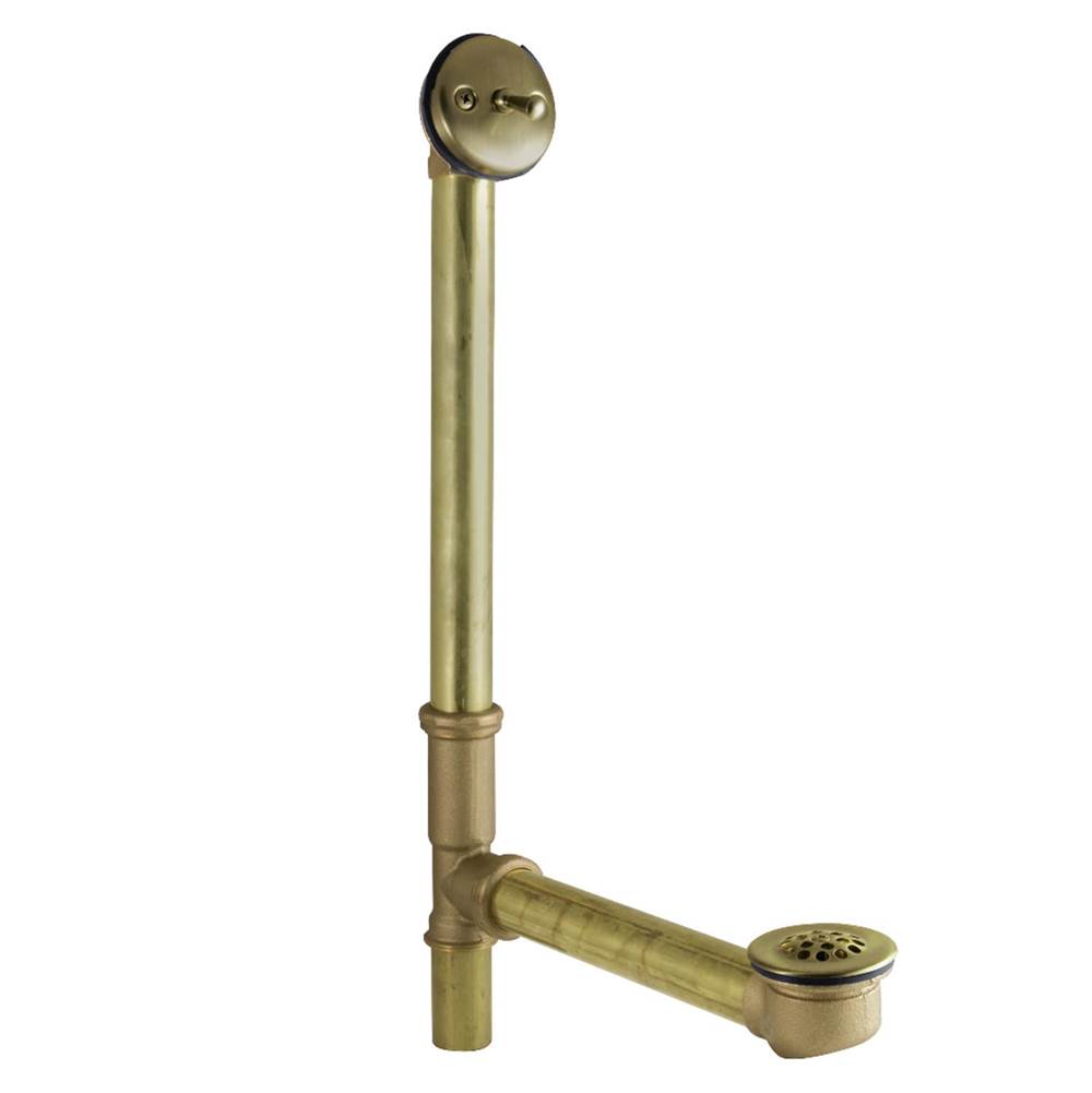 Kingston Brass 16'' Trip Lever Waste and Overflow Drain, Antique Brass