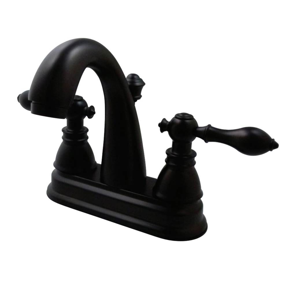 Kingston Brass Fauceture American Classic 4 in. Centerset Bathroom Faucet with Plastic Pop-Up, Oil Rubbed Bronze