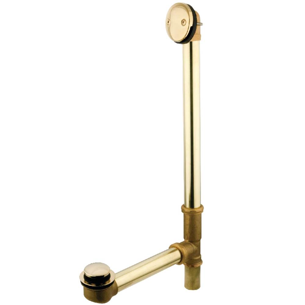 Kingston Brass 20'' Tub Waste with Overflow with Tip Toe Drain, Polished Brass