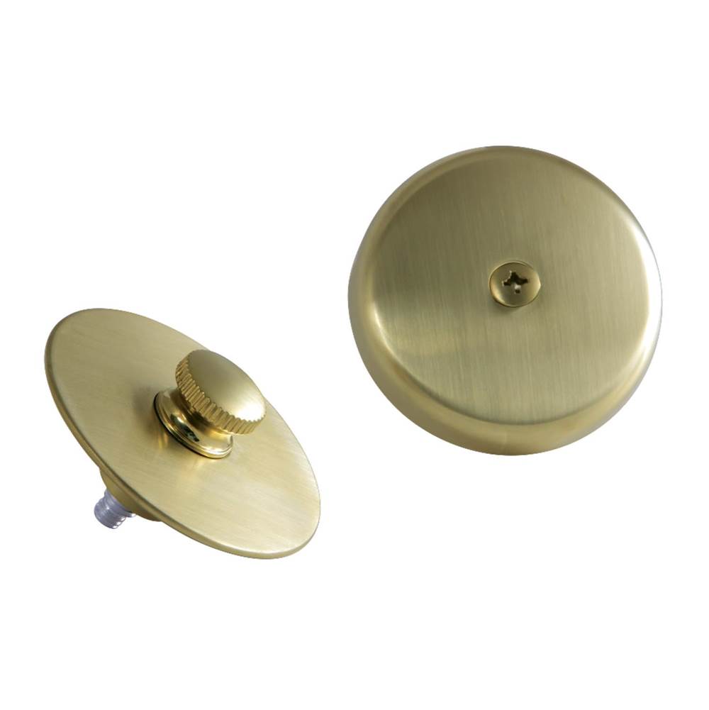Kingston Brass Tub Drain Stopper with Overflow Plate Replacement Trim Kit, Brushed Brass