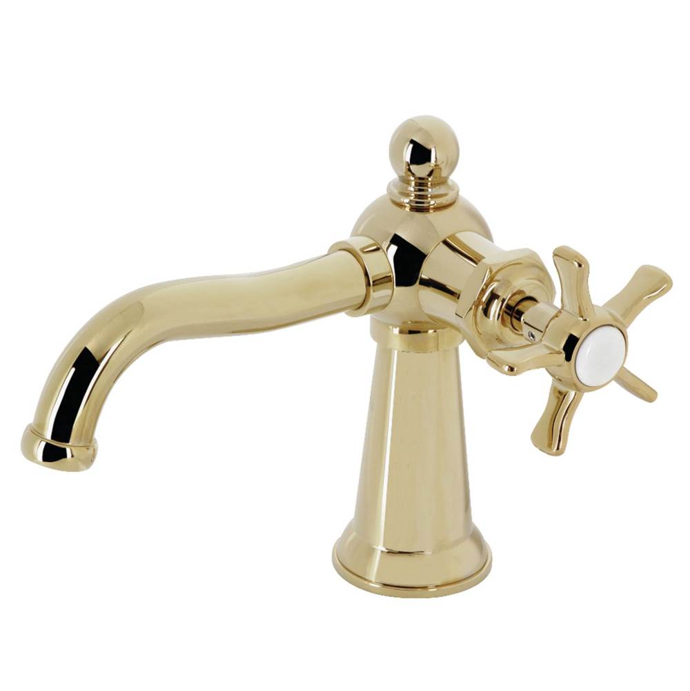 Kingston Brass Kingston Brass KS3542NX Hamilton Single-Handle Bathroom Faucet with Push Pop-Up, Polished Brass