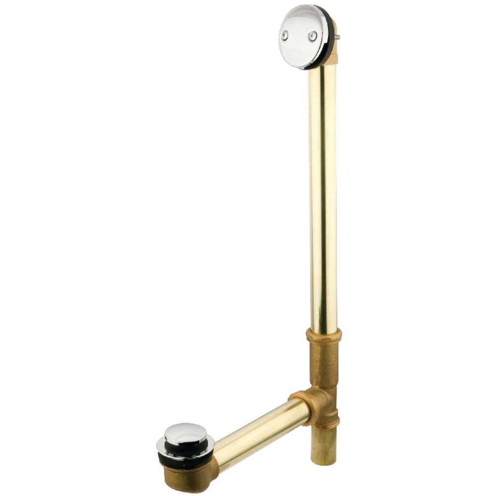 Kingston Brass 20'' Tub Waste with Overflow with Tip Toe Drain, Polished Chrome