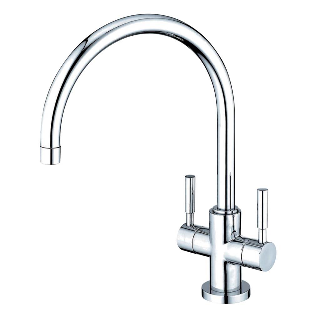 Kingston Brass Concord 2-Handle Kitchen Faucet with 8-Inch Plate, Polished Chrome