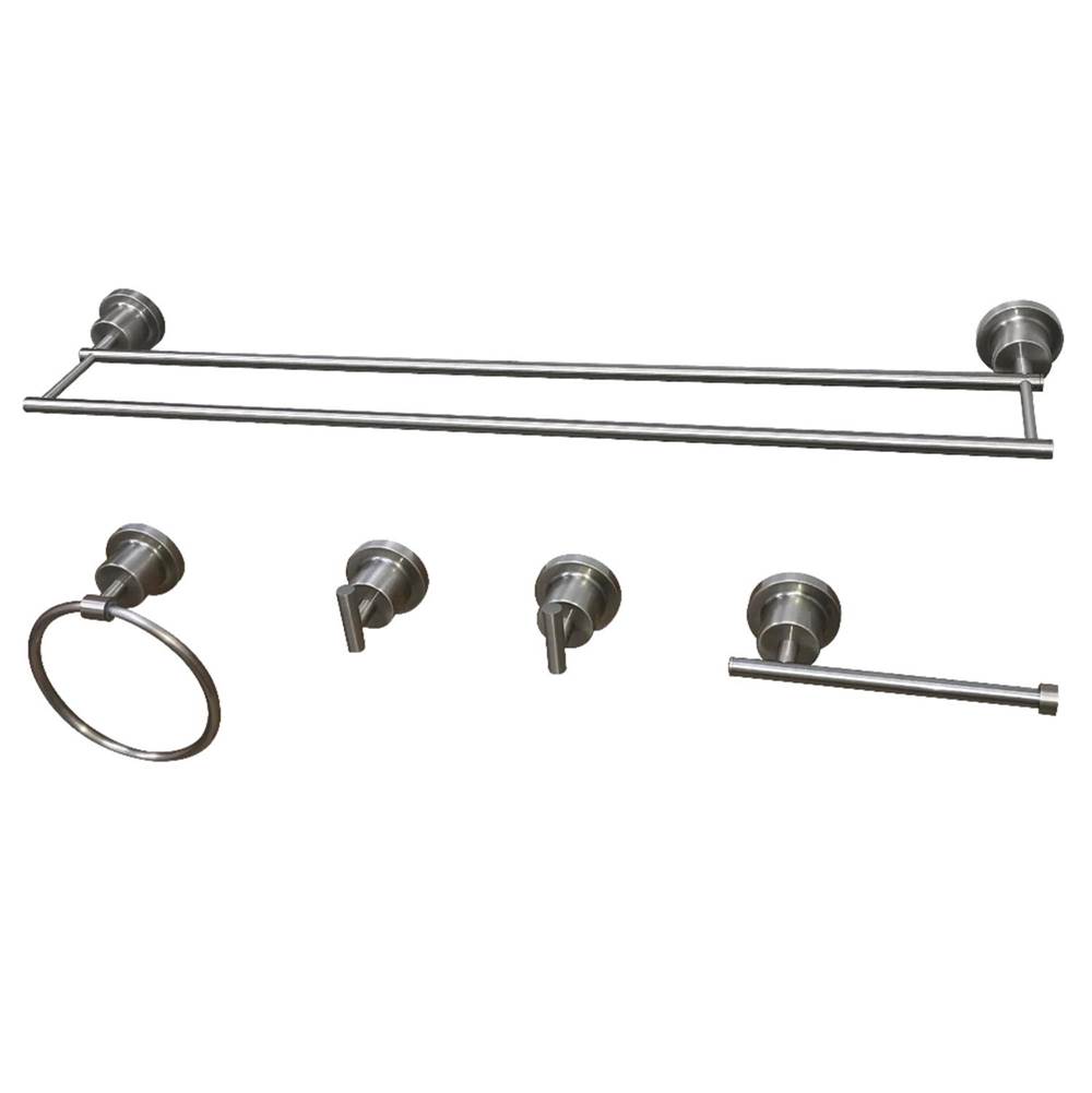 Kingston Brass Concord 5-Piece Bathroom Accessory Set, Brushed Nickel
