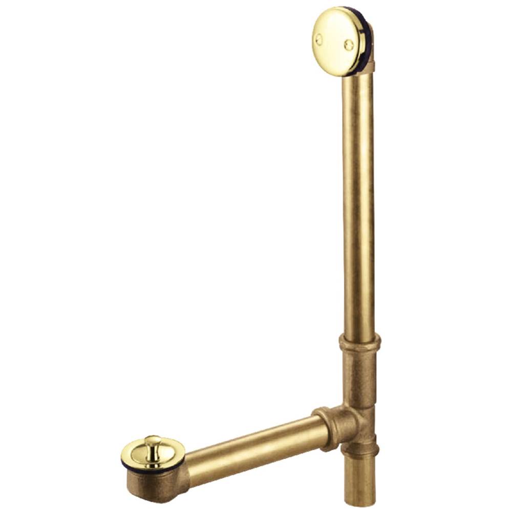 Kingston Brass 16-Inch Lift and Lock Tub Waste and Overflow, Polished Brass