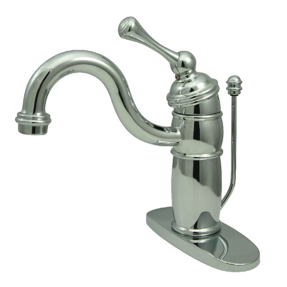 Kingston Brass Victorian Single-Handle Bathroom Faucet with Pop-Up Drain, Polished Chrome