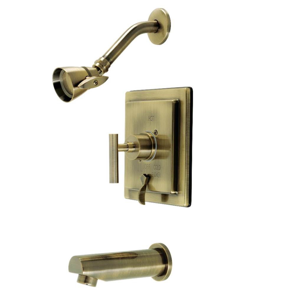 Kingston Brass Kingston Brass KB86530CML Manhattan Single-Handle Tub and Shower Faucet, Antique Brass