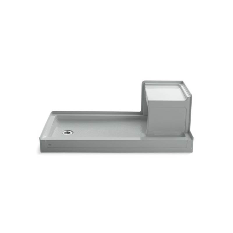 Kohler Tresham® 60'' x 32'' single threshold left-hand drain shower base with integral right-hand seat