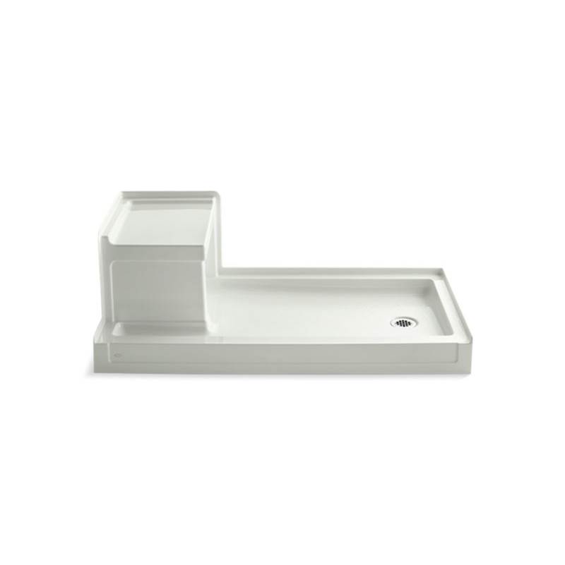 Kohler Tresham® 60'' x 32'' single threshold right-hand drain shower base with integral left-hand seat