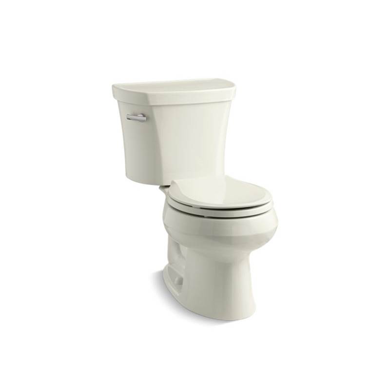 Kohler Wellworth® Two-piece round-front 1.28 gpf toilet with tank cover locks, insulated tank and 14'' rough-in