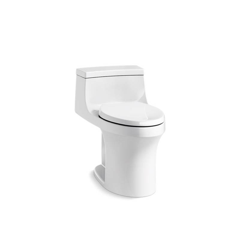Kohler San Souci® Comfort Height® One-piece compact elongated 1.28 gpf chair height toilet with right-hand trip lever, and Quiet-Close™ seat