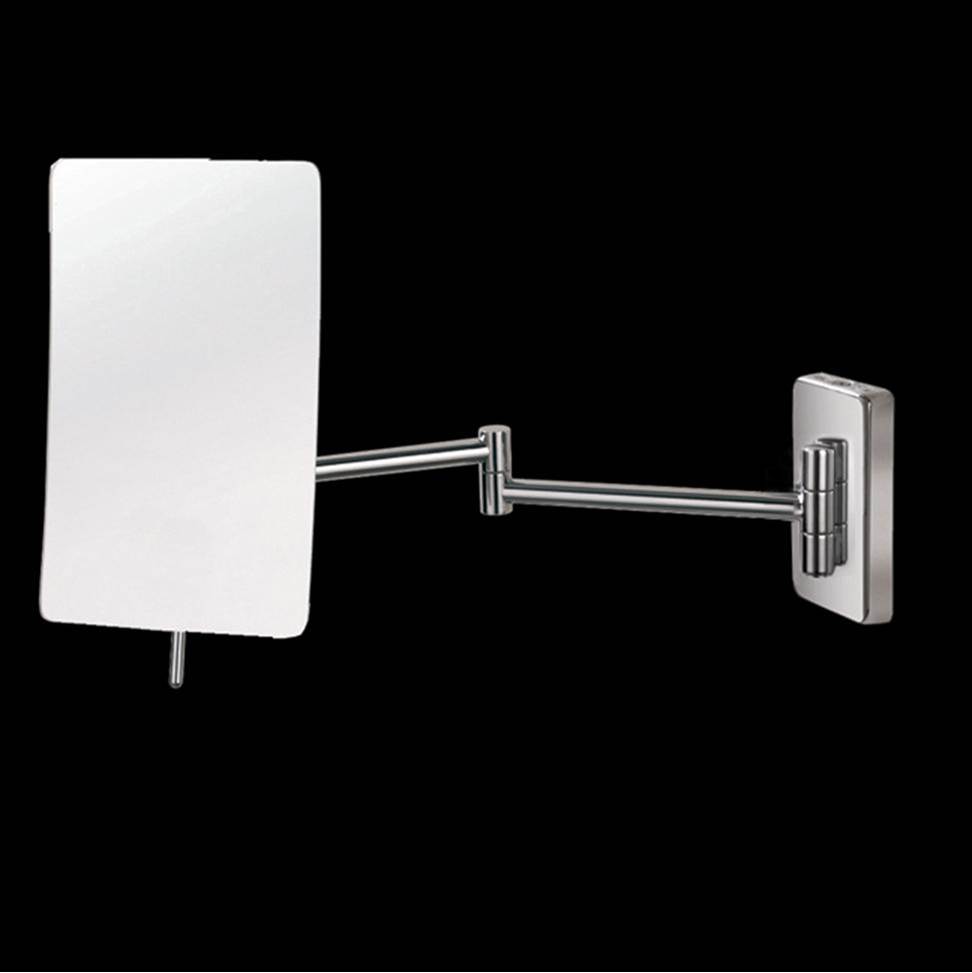 Lacava Rectangual wall-mounted 3x magnifying mirror with dual arm, W: 5 1/4'' D: 14'' H: 8 1/2''
