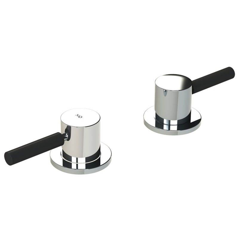 Lefroy Brooks Zu Deck Mounted Flow Control Trim To Suit R1-4033 Rough (PAIR), Brushed Nickel