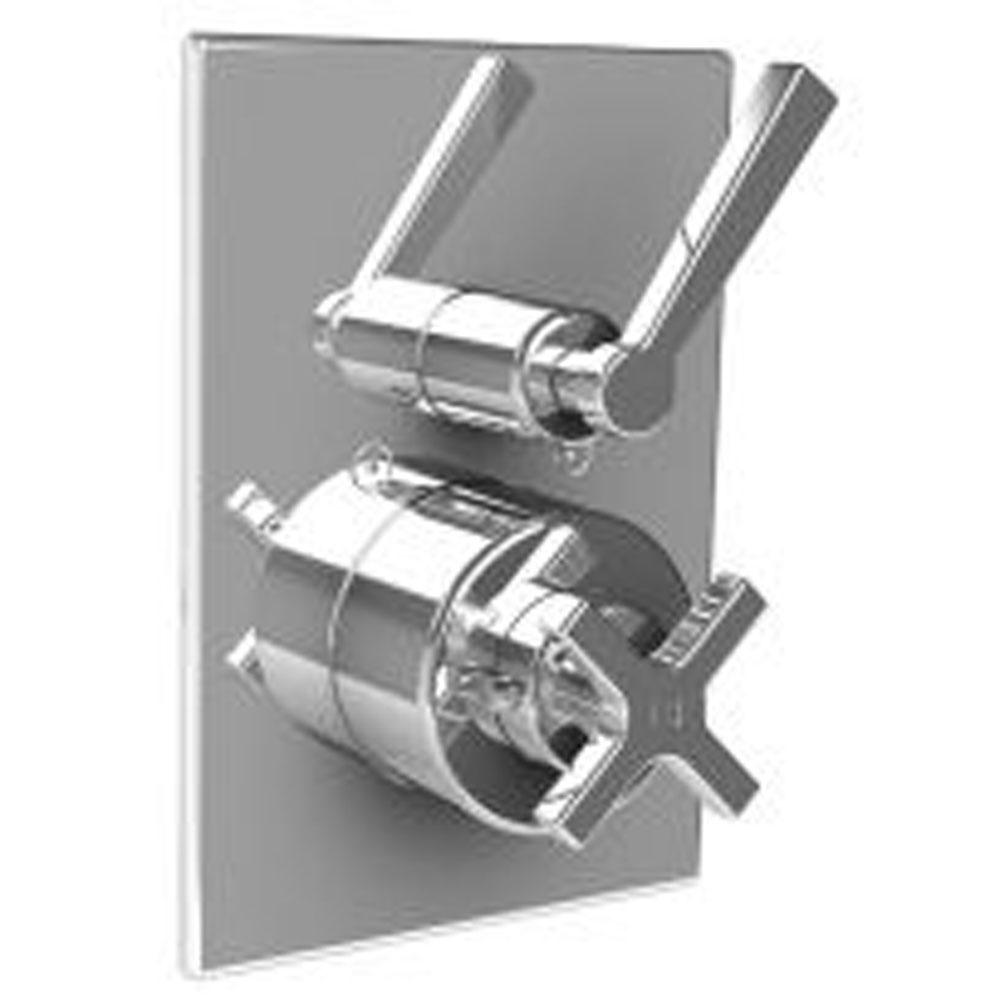 Lefroy Brooks Fleetwood Thermostatic Trim With Integrated Flow Control To Suit M1-4201 Rough, Silver Nickel