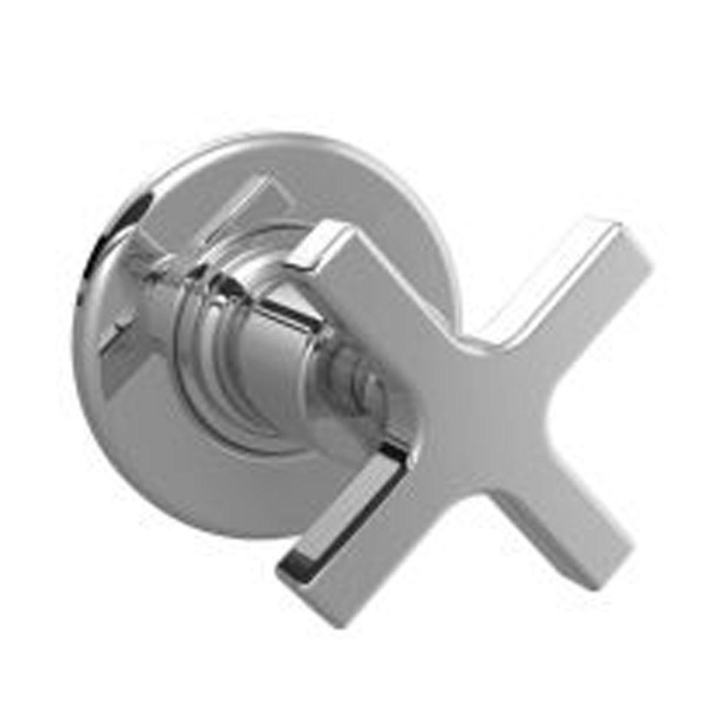 Lefroy Brooks Mackintosh Cross Handle Flow Control Trim To Suit R1-4002 Rough, Brushed Nickel