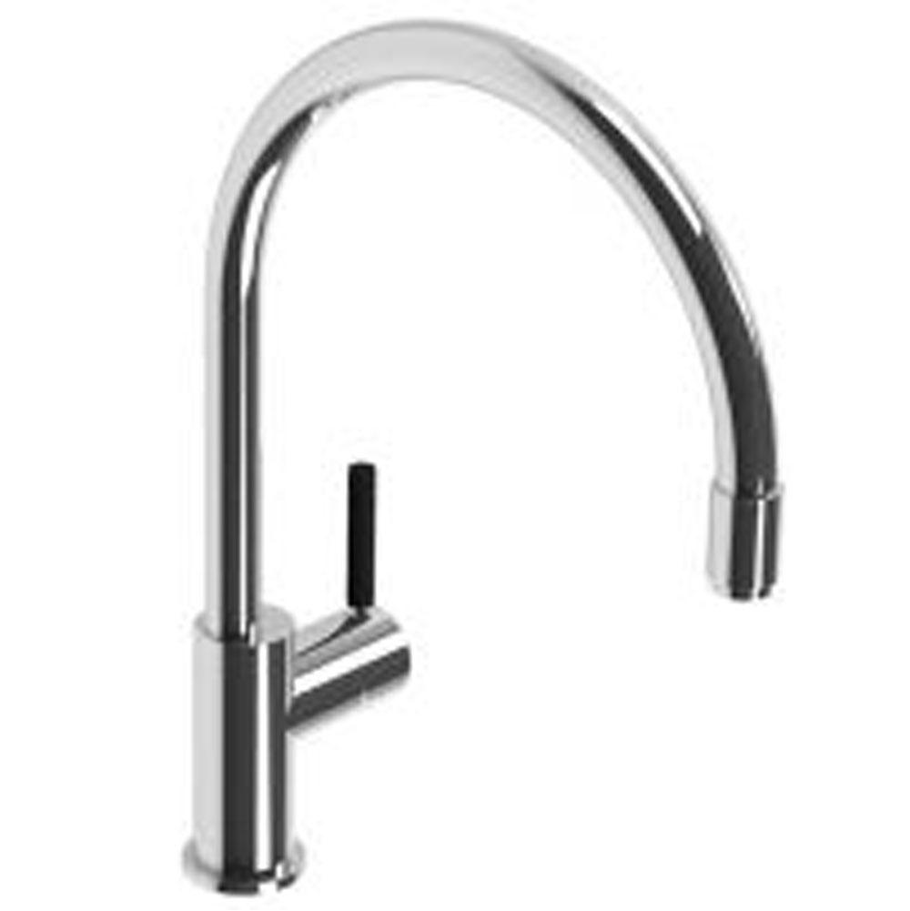 Lefroy Brooks Zu Lever Single Hole Kitchen Mixer With Pull-Out Hose, Brushed Nickel