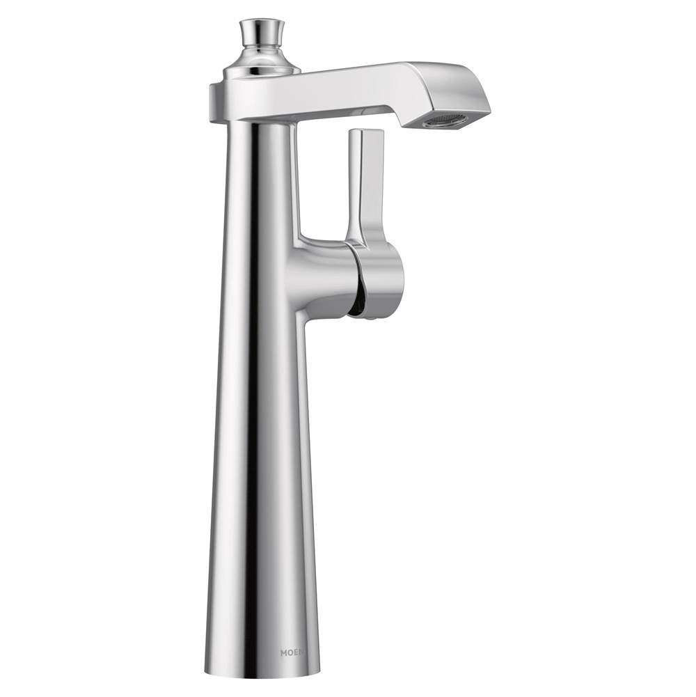 Moen Flara One-Handle Single Hole Vessel Sink Bathroom Faucet, Chrome