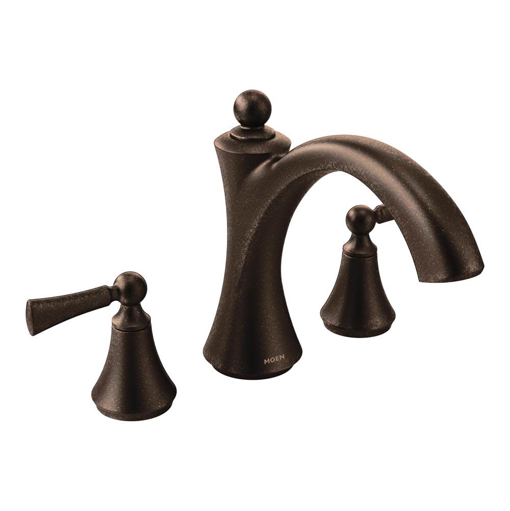 Moen Wynford 2-Handle Deck-Mount Roman Tub Faucet in Oil Rubbed Bronze (Valve Sold Separately)