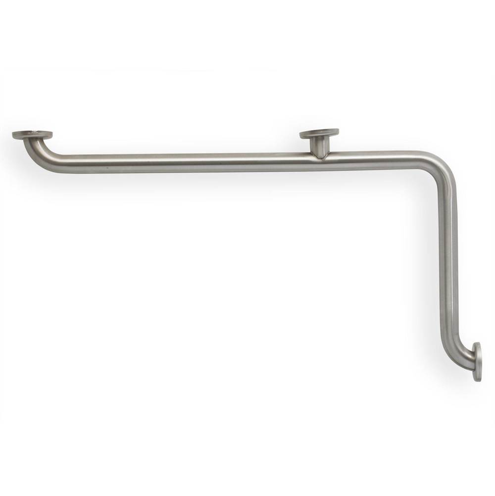 Mustee And Sons Grab Bar, 34''x18'' L, 1.5'', Smooth, Stainless Steel