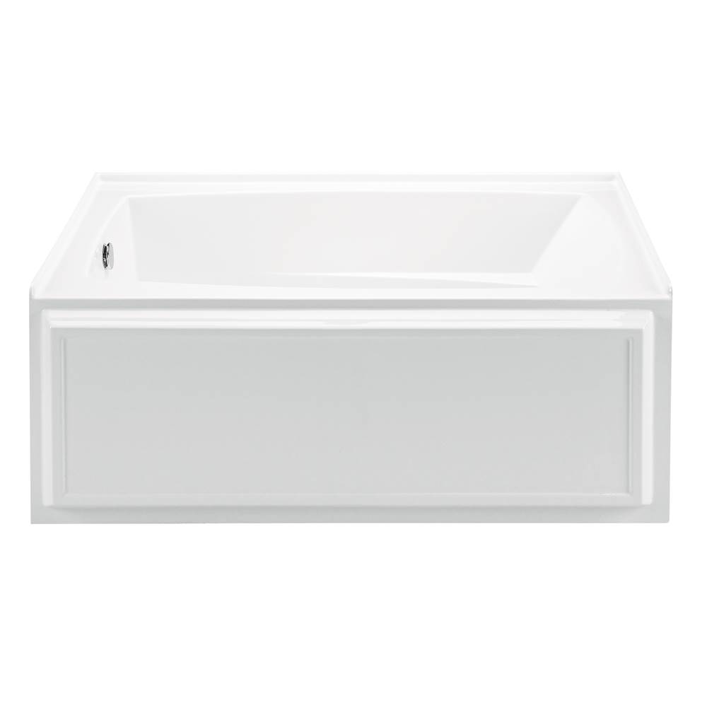 MTI Baths Wyndham 5 Acrylic Cxl Alcove Integral Skirted Lh Air Bath Elite - White (59.75X32)