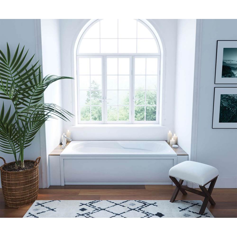 Maax Baccarat 72 x 36 Acrylic Alcove End Drain Bathtub in White