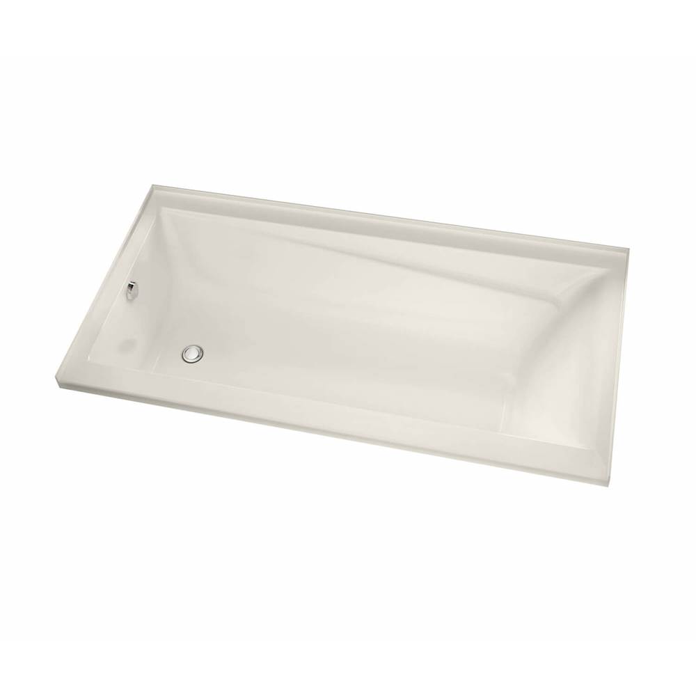 Maax Exhibit 6636 IF Acrylic Alcove Right-Hand Drain Bathtub in Biscuit