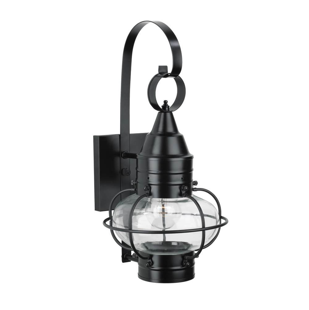 Norwell Classic Onion Outdoor Wall Light - Black with Clear Glass